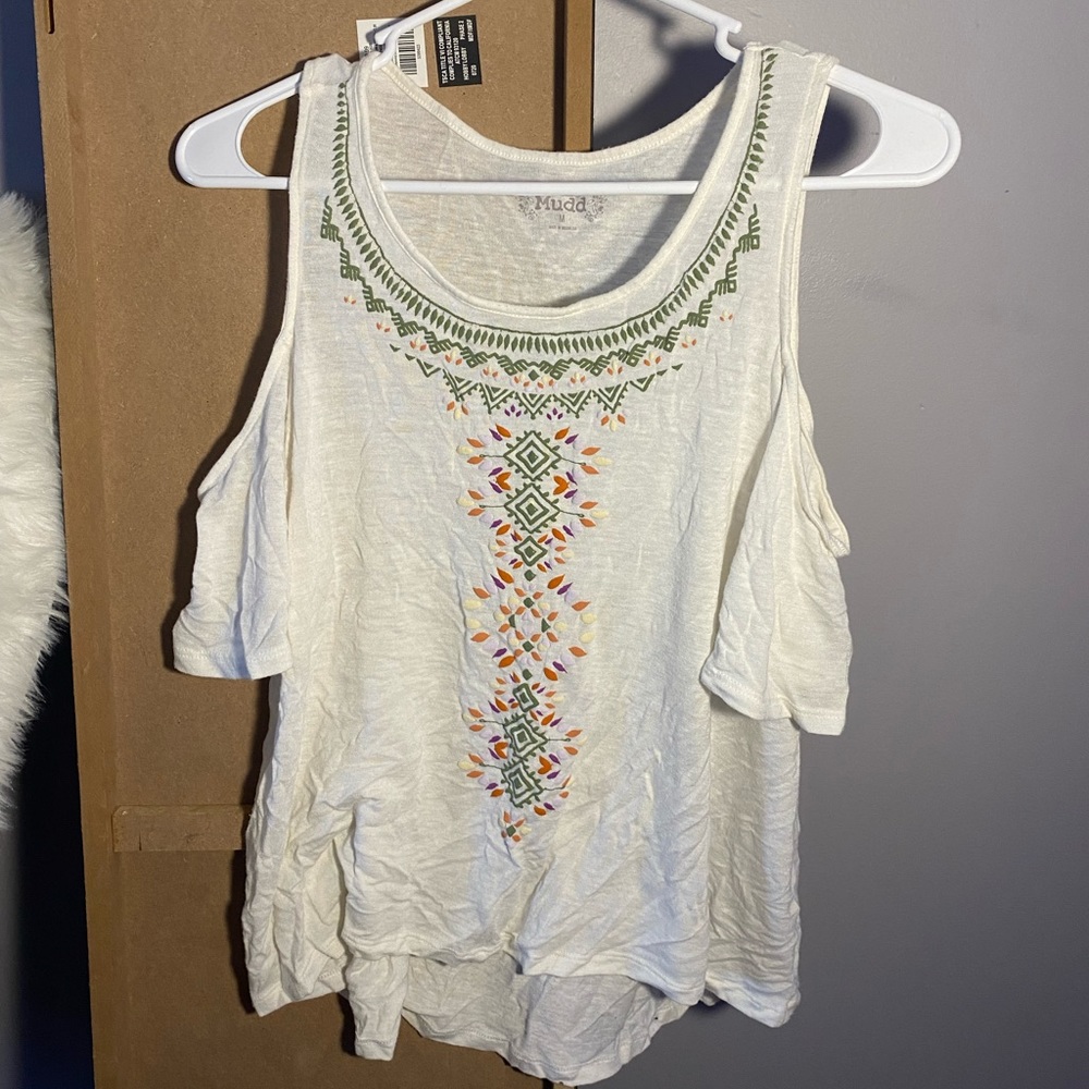 mudd, women’s off the shoulder top, size medium